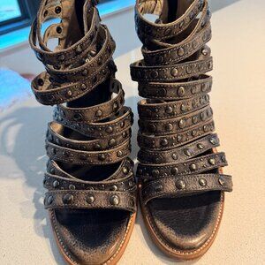 Freebird Black Cannes Sandals Size 9